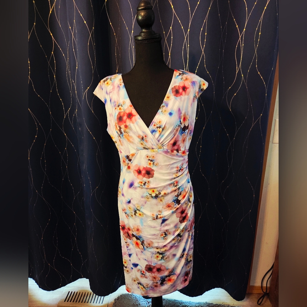 Catherine Malandrino Multicolor Floral Midi Dress